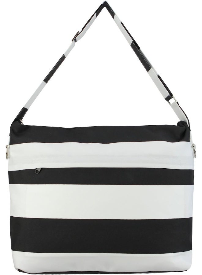 Foxy Vida Prive Diaper Bag, Black Stripe - Image 3
