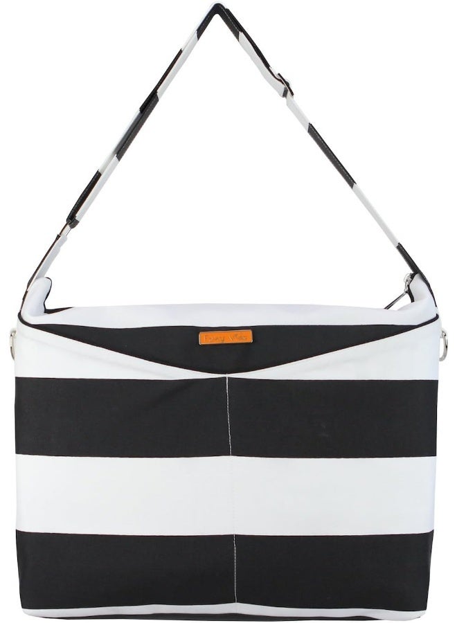 Foxy Vida Prive Diaper Bag, Black Stripe - Image 2