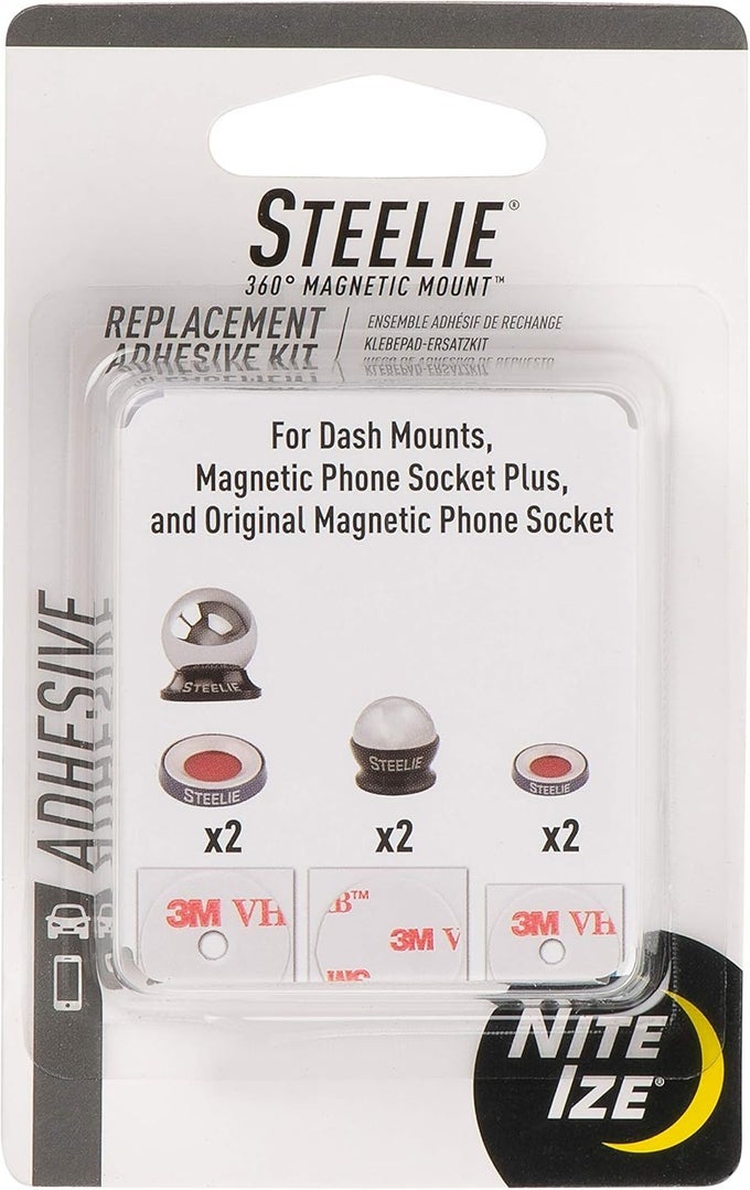 Nite Ize Steelie Universal Adhesive Replacement Kit for Dash Mount and Phone Sockets