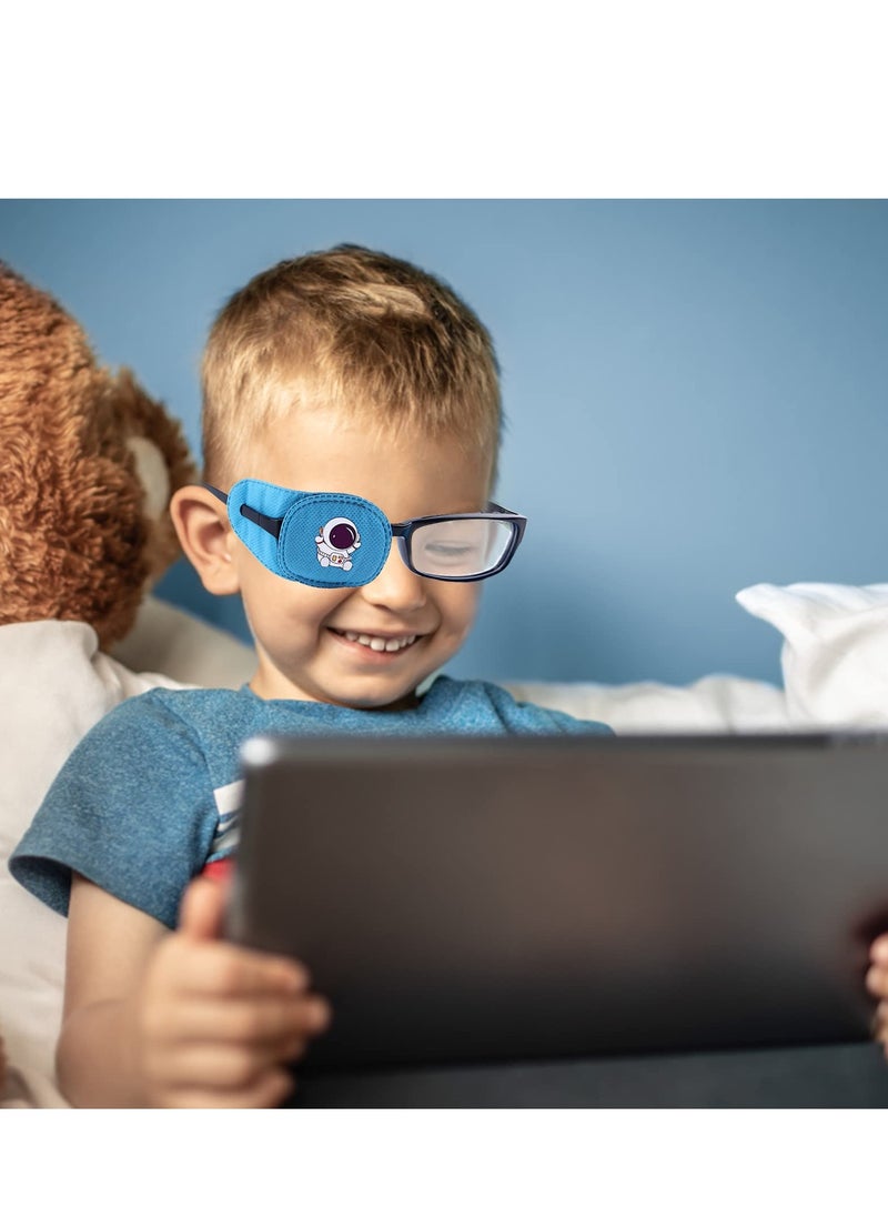 SYOSI - Eye Patches for Kids 6 Pcs Cosmonaut Styles Eye Patch for Glasses Kids Reusable Eye Patch for Good Lazy Eye Amblyopia Strabismus Right Eye - Image 1