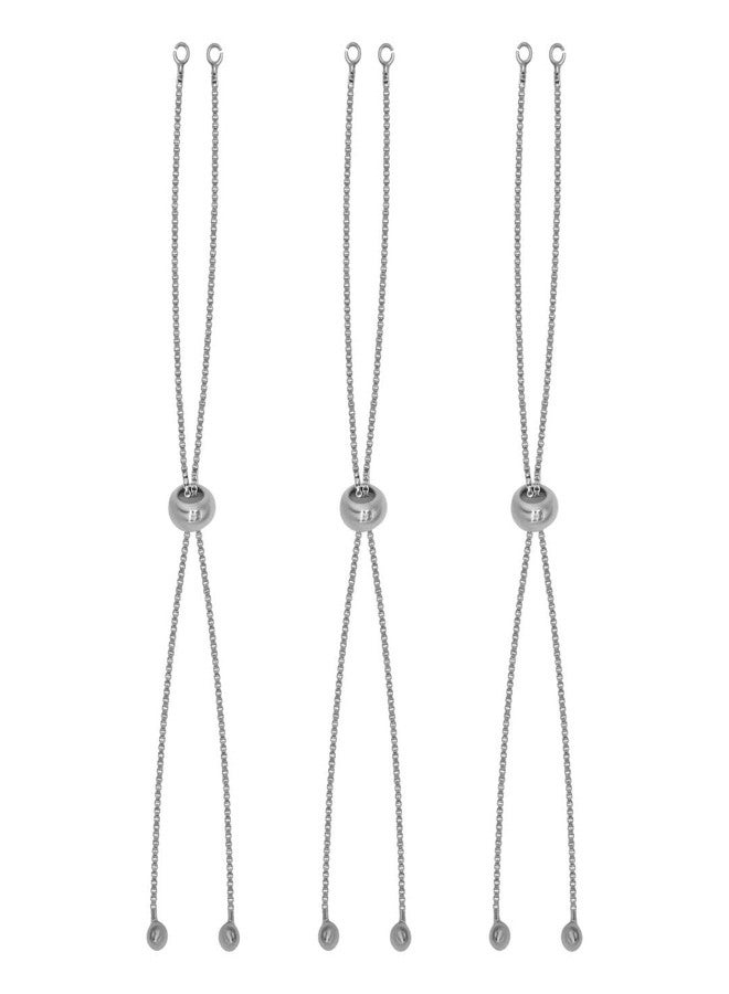 SATRA TRADERS | Size : 4 Inch 02pcs Diamond Bracelet Adjustable Slider Chain Bracelet | Golden - Image 5