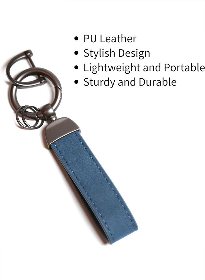 3-Pack PU Leather Keychain Set with Anti-Loss D-Rings, Key Rings & Screwdrivers – Durable Zinc Alloy 360° Rotatable Car/House Key Holder Organizer for Men & Women with 3 Screwdrivers - Image 3