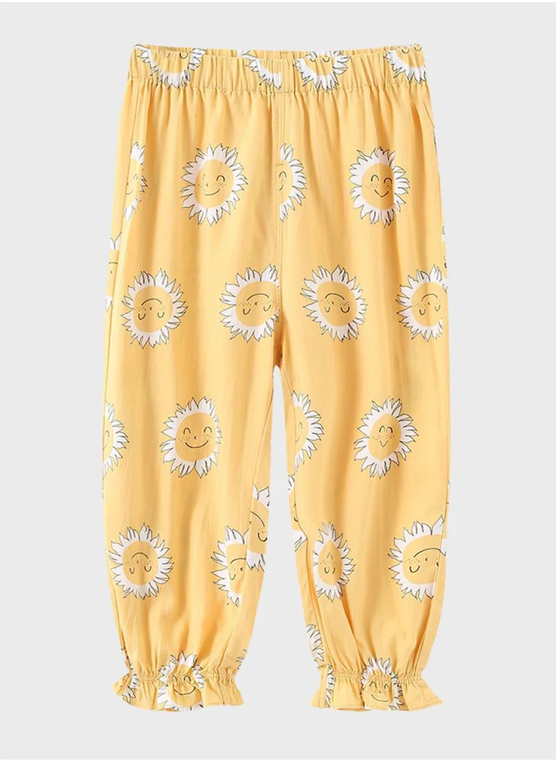 Balabala Kids Floral Print Sweatpants