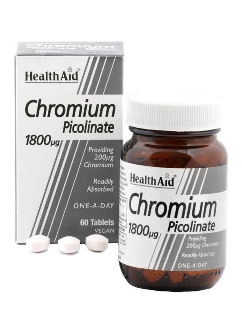 HealthAid Chromium Picolinate 1800µg (60 Tablets)