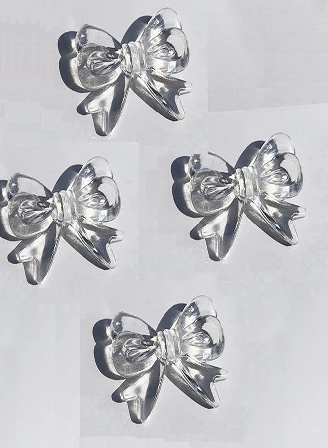 BESTCYC 40pcs 21 * 29mm Bowknot Flat Back Acrylic Bow Beads for DIY Jewelry Making Scrapbook Craft Art Decoration - Image 5