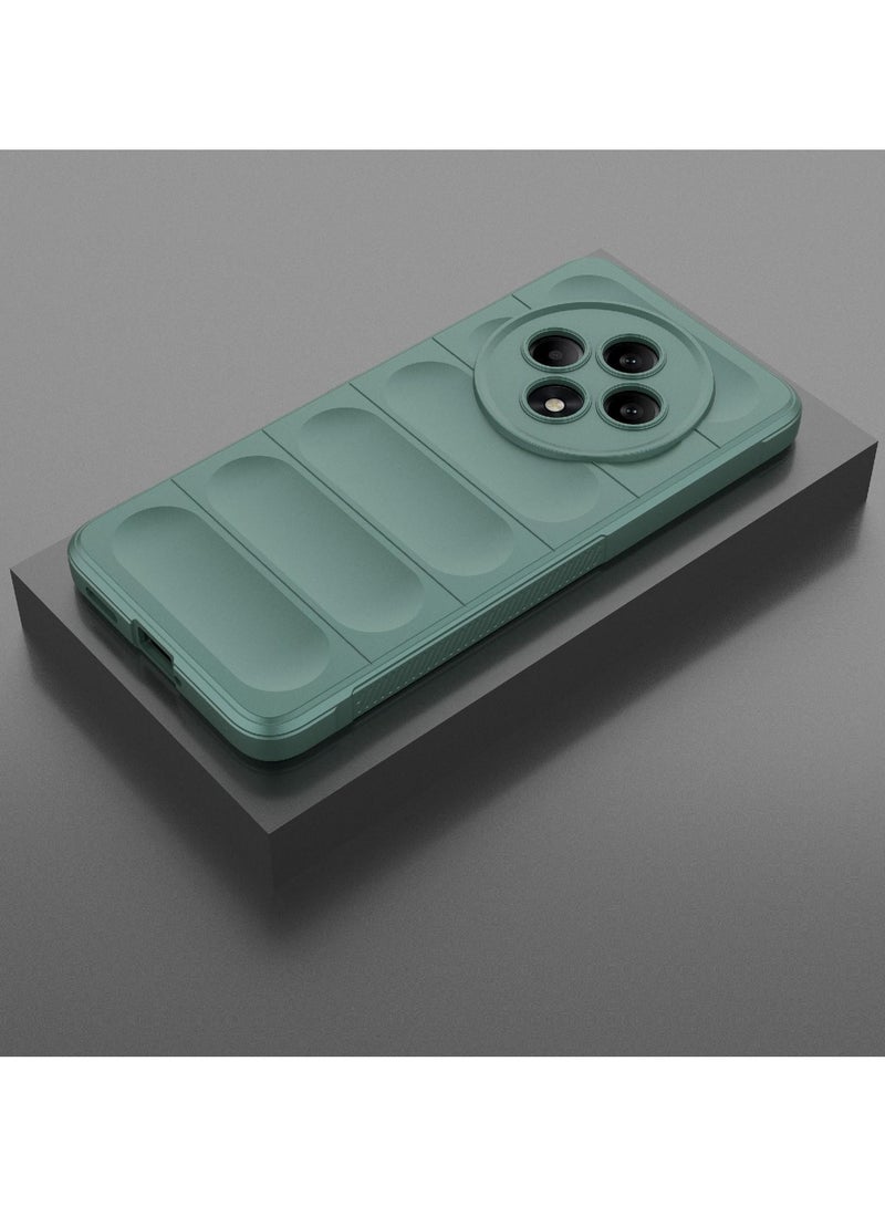 Phone case cover Magic Shield TPU + Silicone Shockproof Phone Case For  Oppo Reno 12F (Dark Green) - Image 2