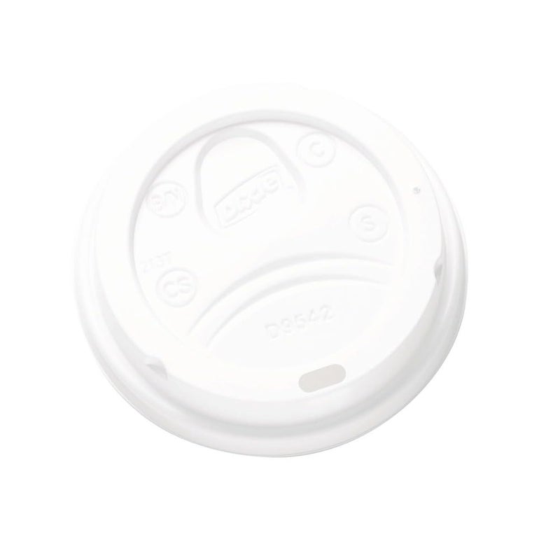 Dixie D9542W Dome Lid for 10-16 Ounce PerfecTouch Cups and 12-20 Ounce Paper Hot Cups, White 100 Lids - Image 2