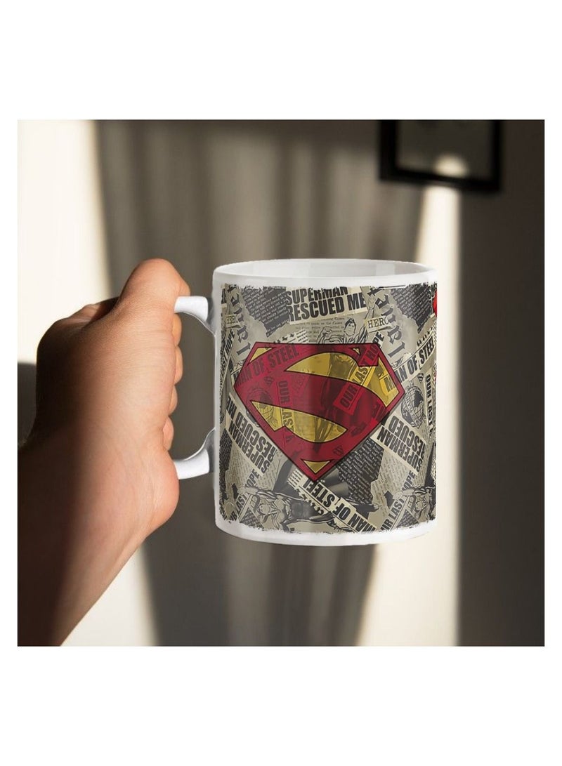 MEC Superman Man Of Steel Wrap Around Design Printed Coffee Mug 11Oz - Image 5