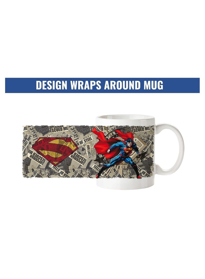MEC Superman Man Of Steel Wrap Around Design Printed Coffee Mug 11Oz - Image 4