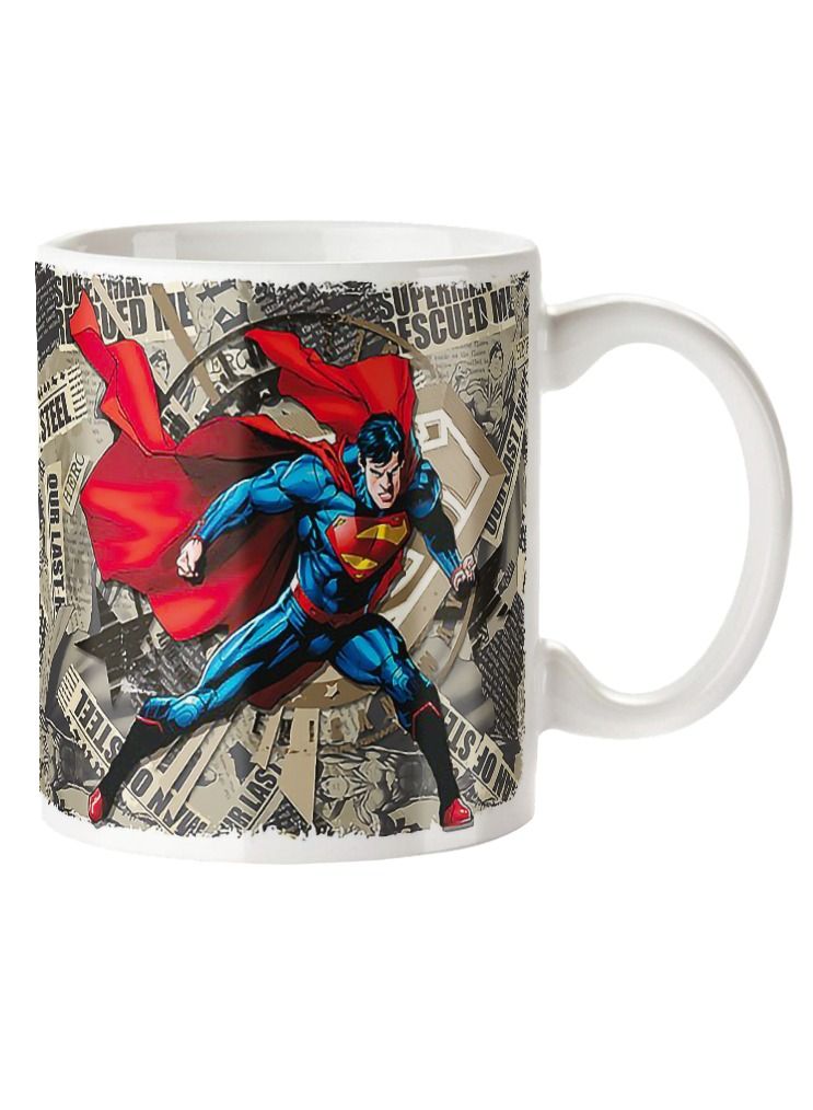 MEC Superman Man Of Steel Wrap Around Design Printed Coffee Mug 11Oz - Image 2