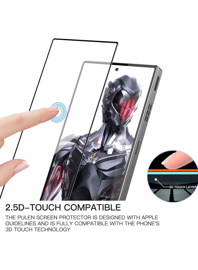 2 Pack Screen Protector for Red Magic 9 Pro/Red magic 9 Pro Plus, Anti-Scratch, High Transparency, Anti-fingerprint Screen Protector Tempered Glass For Red Magic 9 Pro  - Image 2