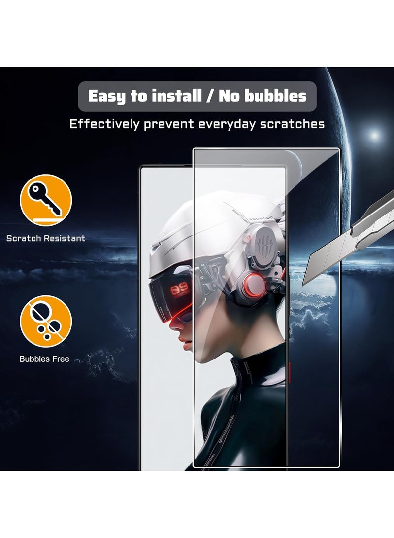 2 Pack Screen Protector for Red Magic 9 Pro/Red magic 9 Pro Plus, Anti-Scratch, High Transparency, Anti-fingerprint Screen Protector Tempered Glass For Red Magic 9 Pro  - Image 4