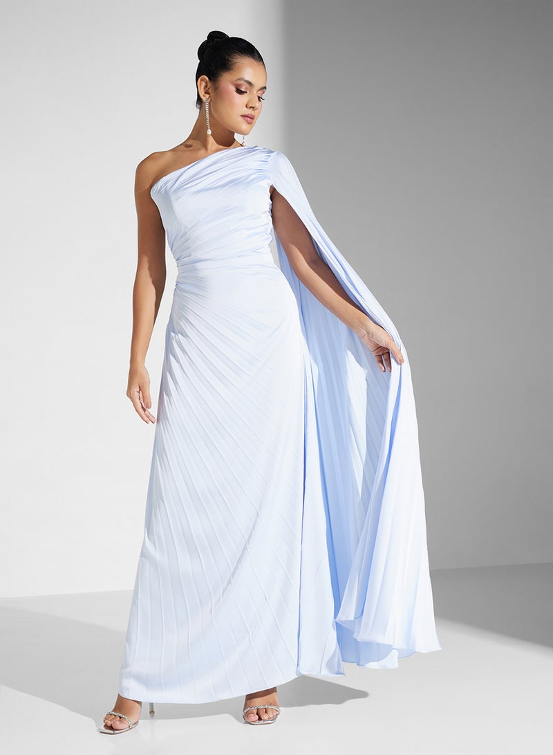 Akadia Fashion One-Shoulder Cape Dress - Image 4