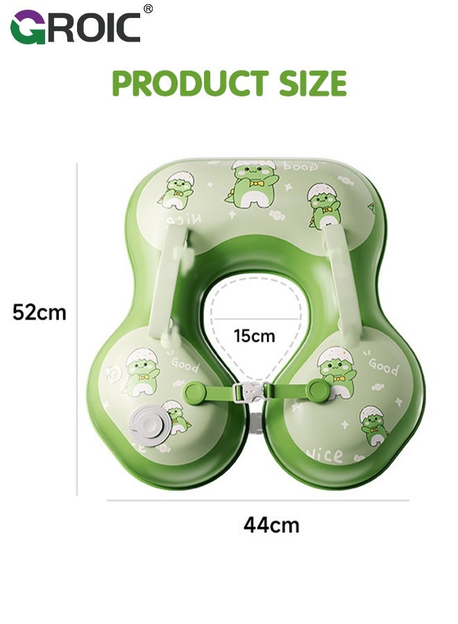 Baby Swimming Neck with Self-Inflating Function, PVC Thickening Material, Children Floating Toys, Infant Baby Pool Float No Flip Thicken Swim Training for Baby