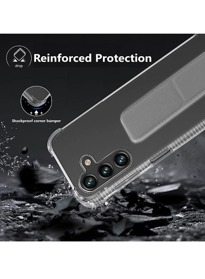 Wtech Samsung Galaxy A16 4G 2024 TPU Hand Grip Air Pillow Case Cover - Clear/Grey - Image 4