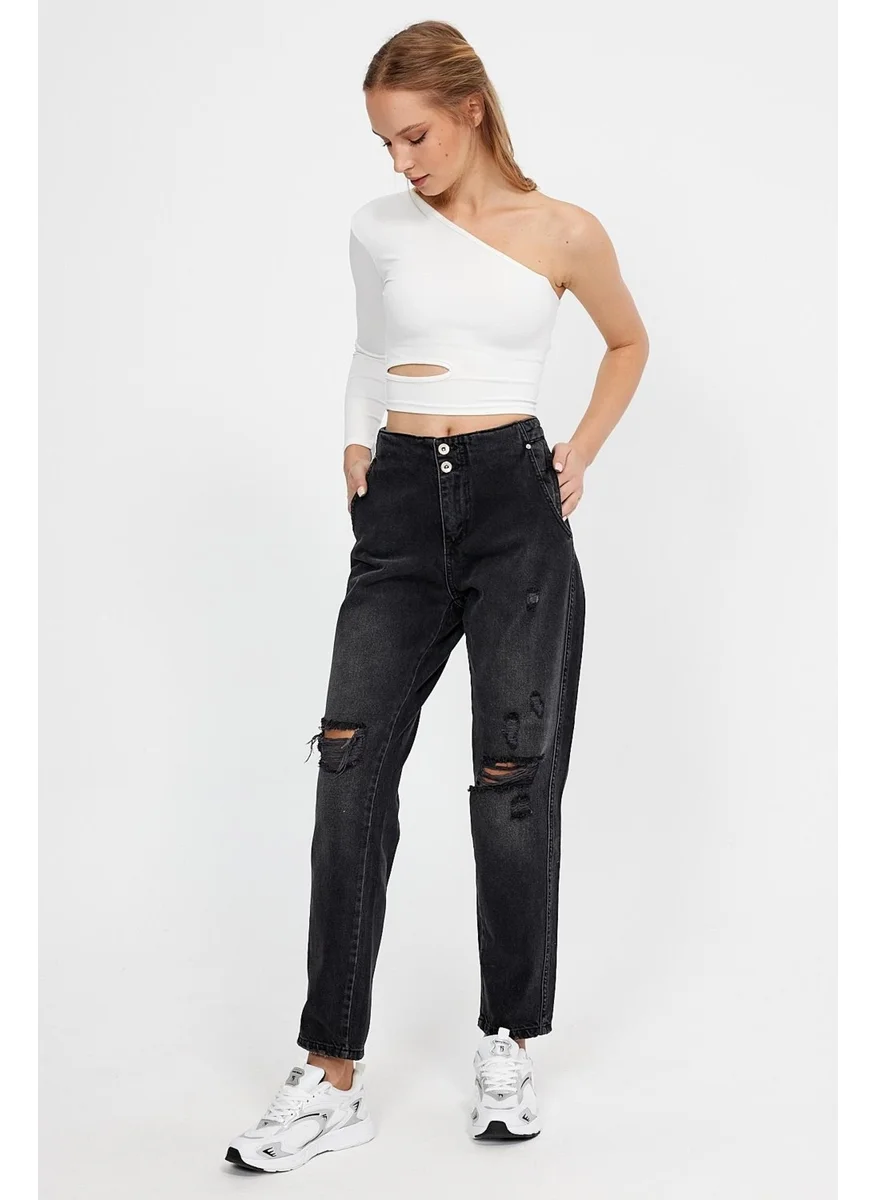 Alexander Gardi Special Collection High Waist Culotte Jean Trousers (Ag-1008)