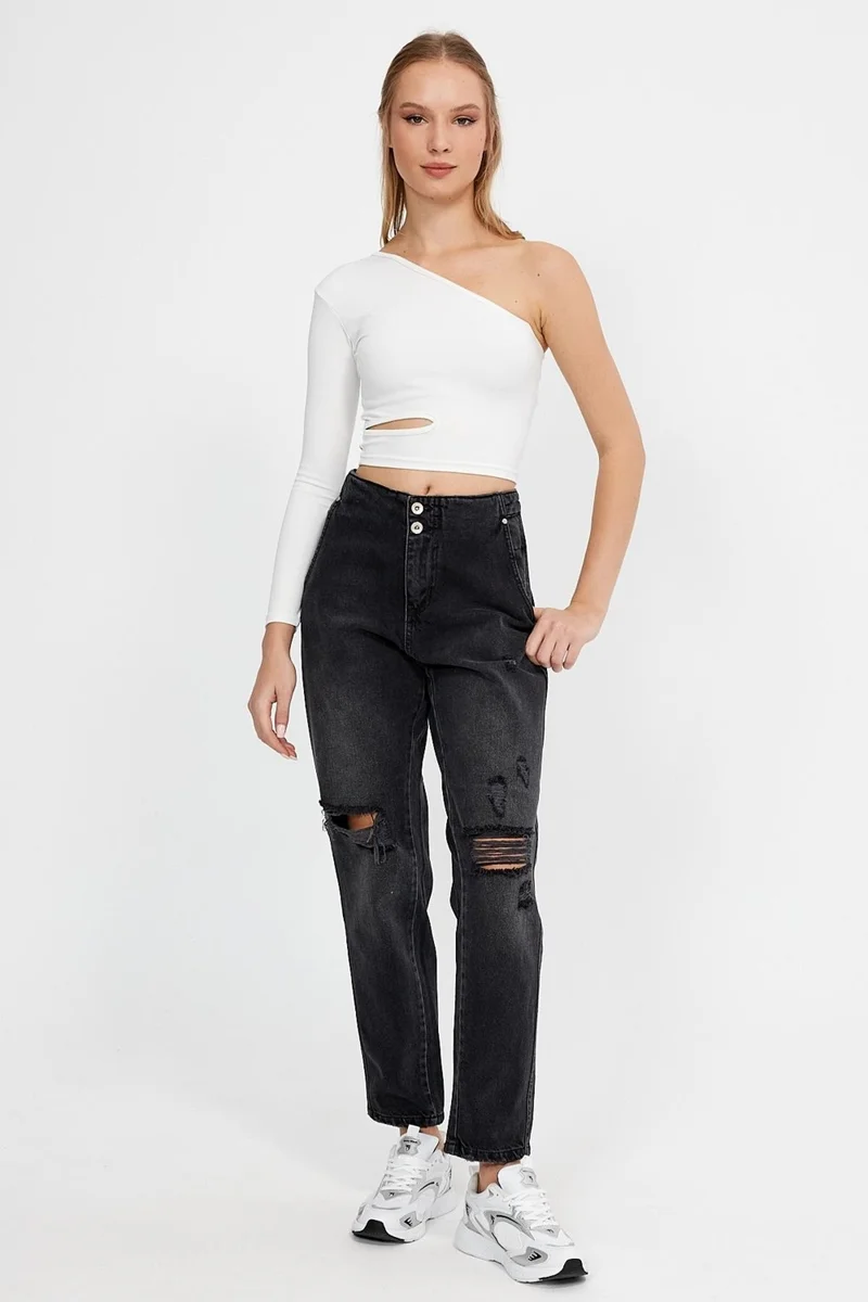 Alexander Gardi Special Collection High Waist Culotte Jean Trousers (Ag-1008)