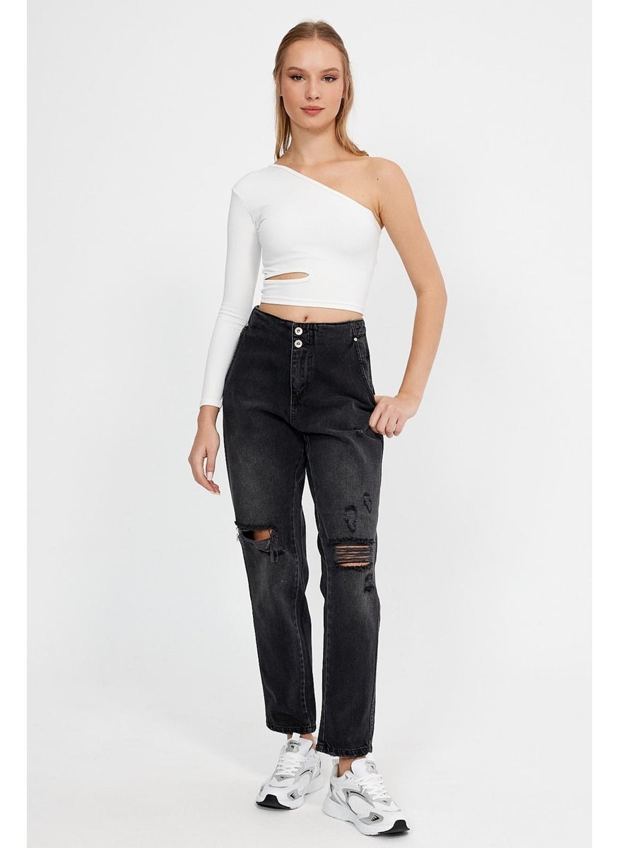 Alexander Gardi - Special Collection High Waist Culotte Jean Trousers (Ag-1008) - Image 1