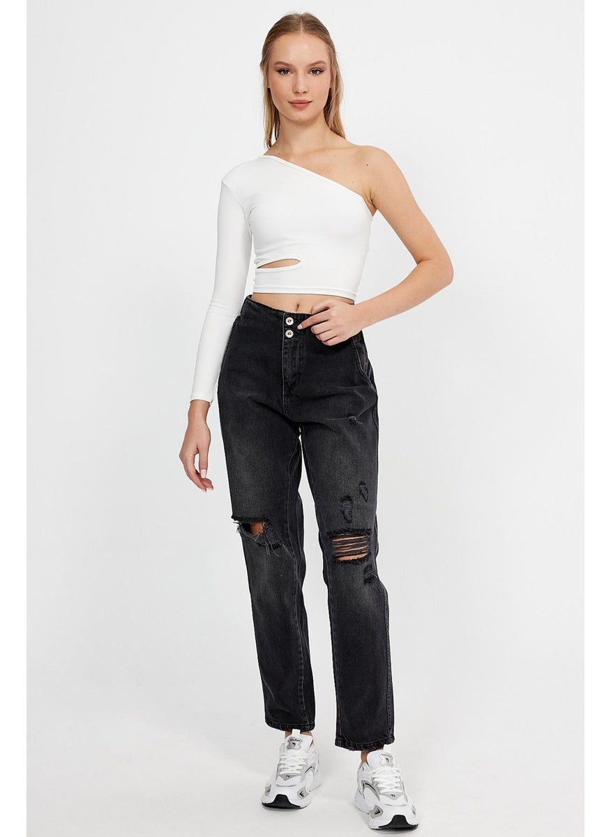 Alexander Gardi - Special Collection High Waist Culotte Jean Trousers (Ag-1008) - Image 1