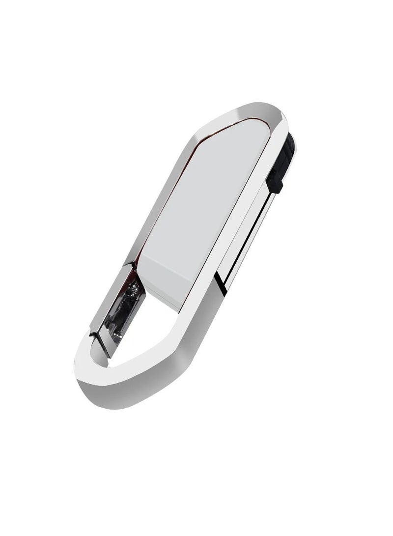 AROAQ USB Flash Drive, Portable Metal Thumb Drive with Keychain, USB 2.0 Flash Drive Memory Stick, Convenient and Fast Pen Thumb U Disk for External Data Storage, (1pc 1GB Silver) - Image 1