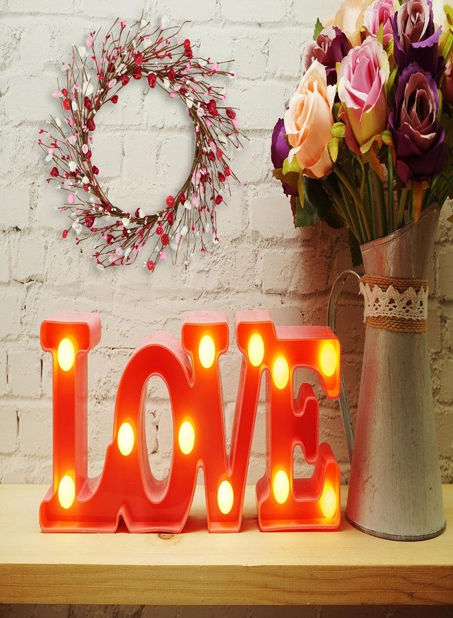 AMF0RESJ Valentine's Day Wreath with Heart Berry for Indoor Outdoor Wedding Anniversary Party Home Wall Window Festival Decor - Image 5
