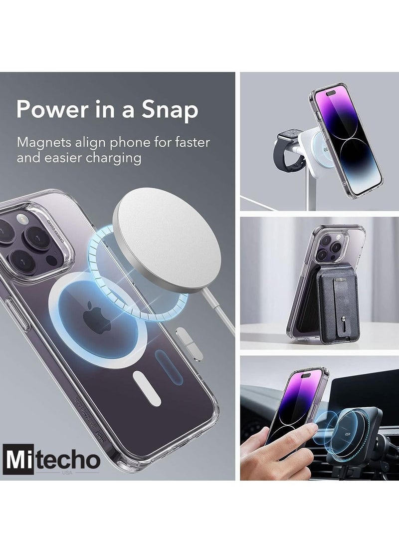 Mi techo - Mi Techo Clear Magnet Case TPU and Privacy Glass Screen Protector and Camera Lens Combo For iPhone 15 Plus - Image 1
