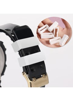 SAVITA 6pcs 20mm Watch Strap Holder Loop Silicone Watch Band Wristband Keeper Retainer Replacement Watch Fastener Rings for Smartwatch (White)  - Image 3