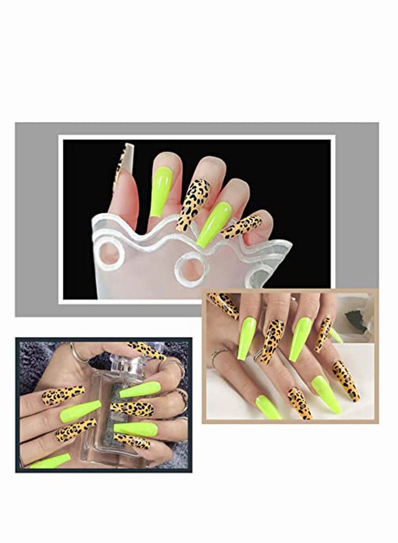 KASTWAVE 48 pcs French Press on Nails Acrylic Press on False Nails Kit Full Cover Fake Nails Medium Length Glossy Nails Pink White Tips Sets Nude Color Fake Nail for Women and Girls - Image 5