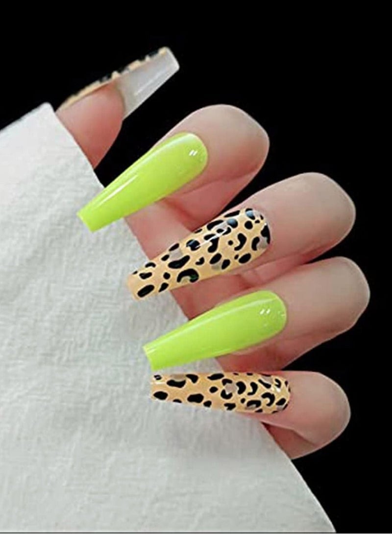 KASTWAVE 48 pcs French Press on Nails Acrylic Press on False Nails Kit Full Cover Fake Nails Medium Length Glossy Nails Pink White Tips Sets Nude Color Fake Nail for Women and Girls - Image 1