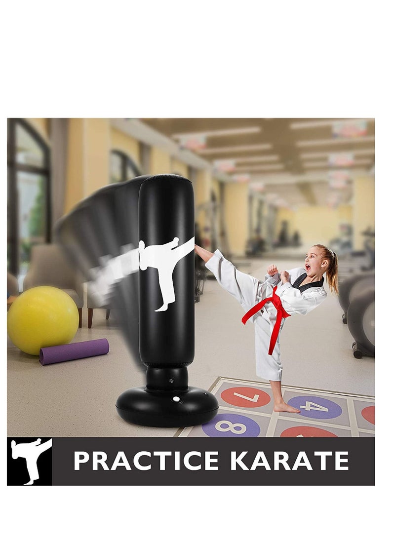Y&D Punching Bag for Kids, 63 Inch Freestanding Boxing Inflatable Kids , Bounce Back Practicing Karate, Taekwondo, MMA, Fitness (Air Pump Included)  - Image 2