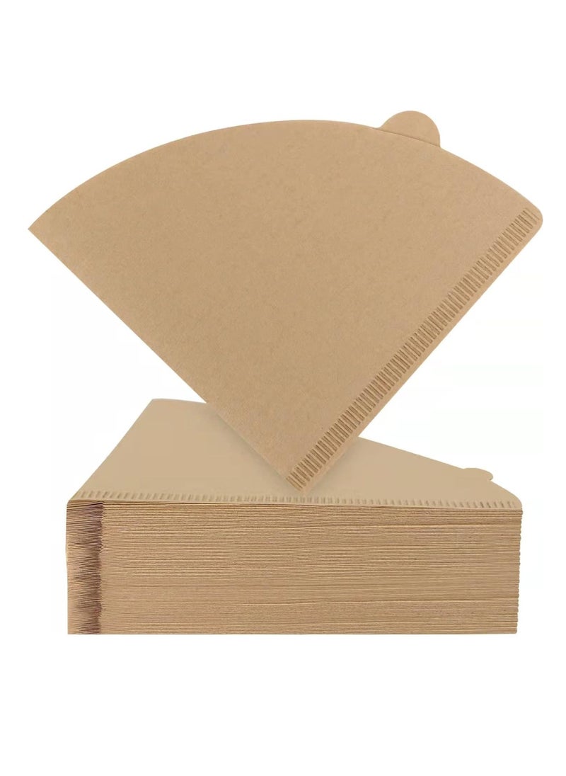 Generic - Coffee Filters 200pcs, Size 02 Cone Filters, Disposable Natural Paper Filters 2-4 Cup, 2 Cone For Pour Over and Drip Coffee Maker (Unbleached) - Image 1