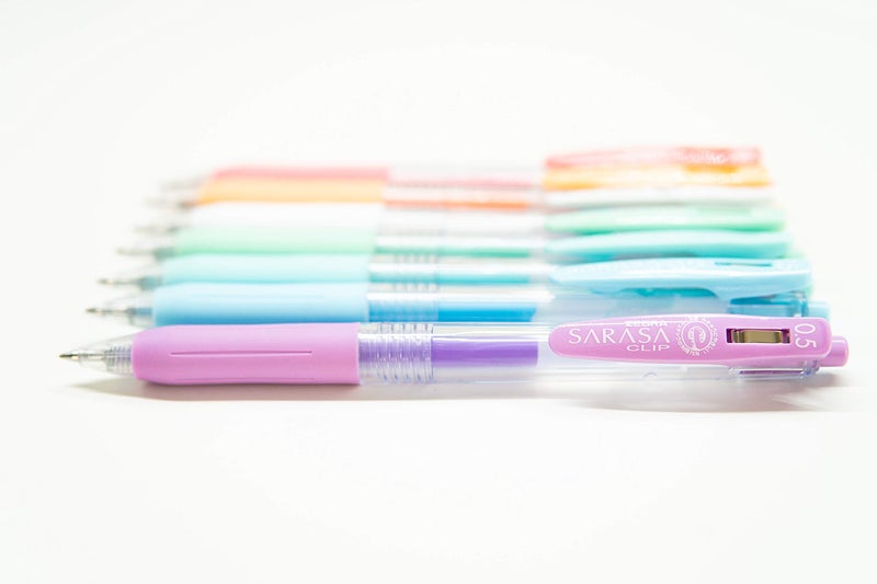 Zebra Pen قلم جل قابل للسحب من زيبرا بن ساراسا كليب، نقطة رفيعة، 0.5 مم، ألوان حليب متنوعة، عبوة 8 قطع - Image 2