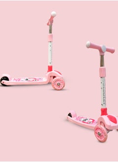 HOCC Kids' Scooter with LED Lights and 3-Level Height Adjustment - Pink  - Image 2