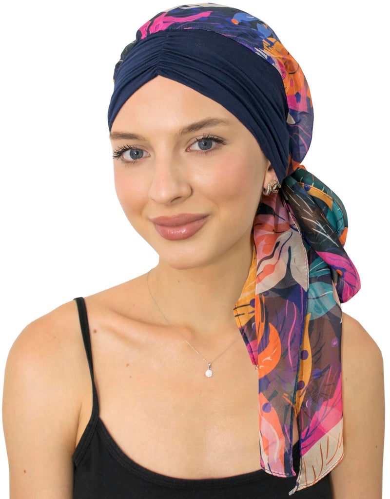 CAPLORD Chemo Headwrap for Women Turban Headwear for Cancer Patients Skull Cap Hair Loss Cover Lightweight Head Covering Hat - Image 1