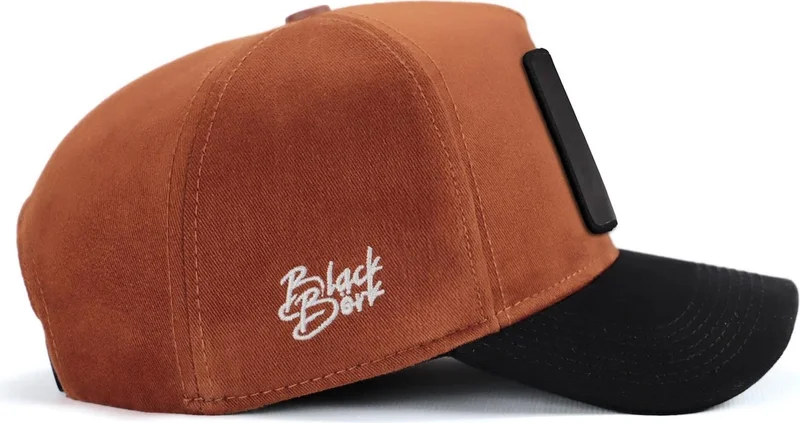 بلاك بورك Blackbörk V1 Baseball See You Later Never - Unisex Camel-Navy Blue Brimmed Hat (Cap) with 2 Code Logo
