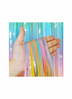 Generic Metallic Tinsel Fringe Curtain Set, 2PCS 3.28FT x 6.56FT for Party Decor and Photo Booth Backdrop  - Image 5
