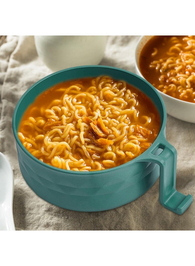 Romooa 4 Sets Microwave Ramen Cooker Set 33 oz Quick Ramen Bowl Set Microwave Noodle Cooker with Handle Noodle Bowl with Spoon Chopsticks Fork College Dorm Room(Multicolor) - Image 5