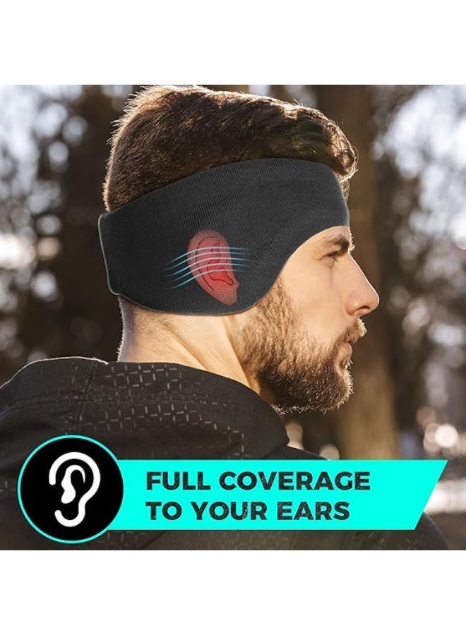 2 Pieces Ear Warmer Headband Winter Double-Layer Fleece Ear Warmers Muffs Headband Ear Covers For Men Women Ski Running Cycling Hiking, One Size - Image 2
