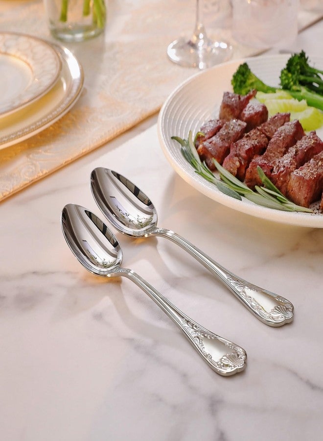 KEAWELL Premium Regalia 4-Piece Spoon Set 6.6-Inch – Ornate 18/10 Stainless Steel Silverware with European Luxury Handles, Dishwasher Safe for Elegant Dining (Silver, Teaspoons) - Image 5