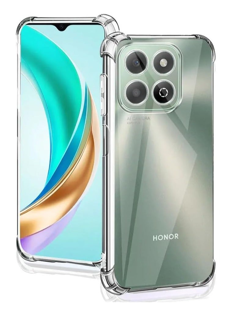 General Clear Case Compatible with Honor X6b 4G, Slim Fit TPU Transparent Soft Back Cover with 4 Corner Shockproof Airbag and Camera Lens Protection  - Image 1