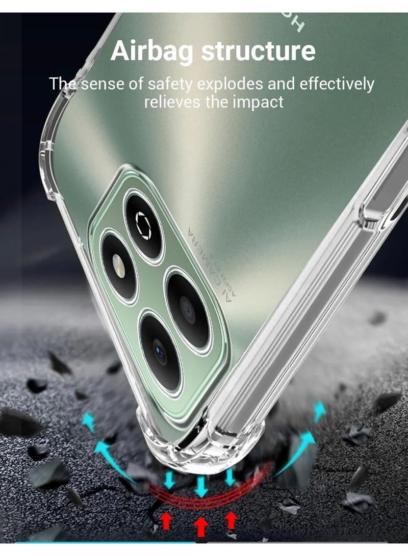 General Clear Case Compatible with Honor X6b 4G, Slim Fit TPU Transparent Soft Back Cover with 4 Corner Shockproof Airbag and Camera Lens Protection  - Image 2
