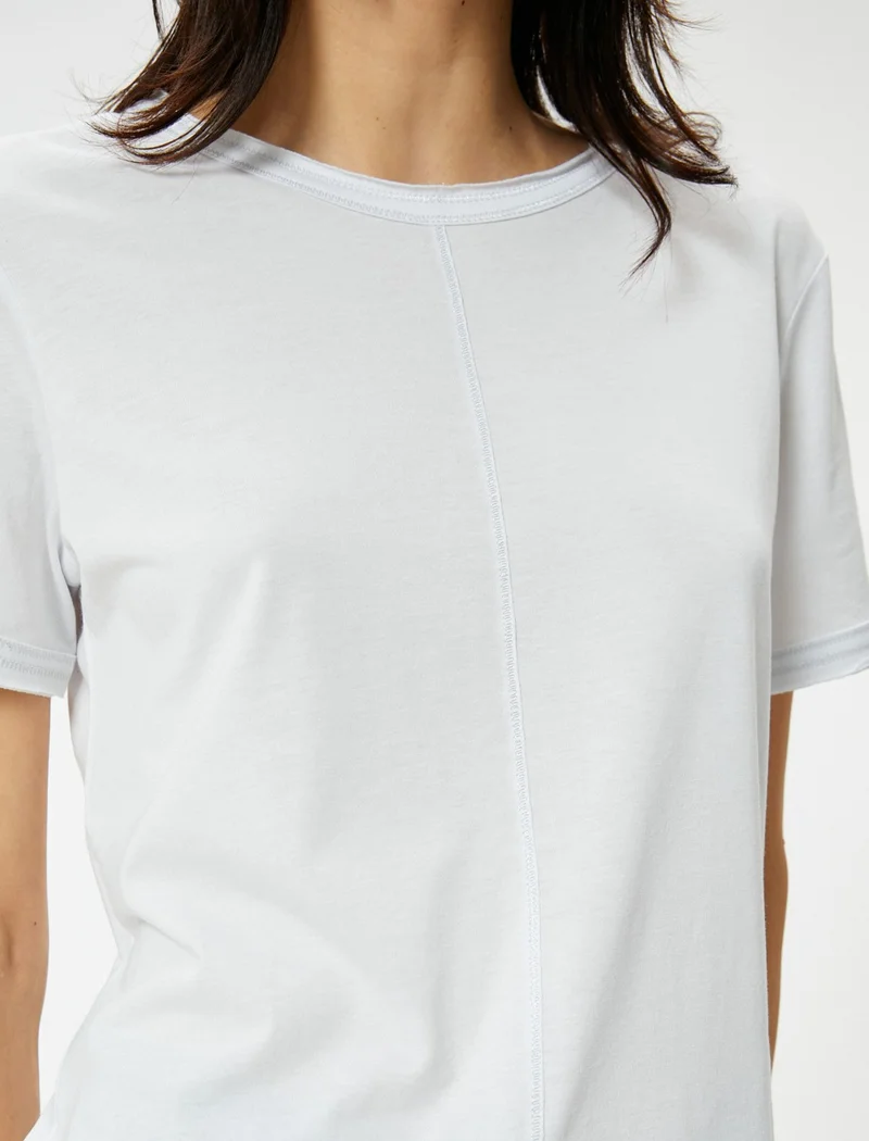 كوتون Basic T-Shirt Crew Neck Short Sleeve Standard Cut