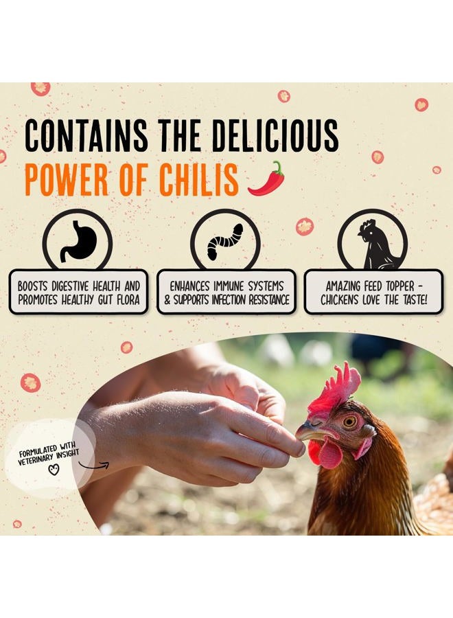 Roosty's Naturals Chicken De-Wormer Powder - Chili Mix | 1LB Pouch | All-Natural Formula | US-Made Chicken Wormer, Poultry De-Wormer | Chicken Medicine Supplies to Relieve and Safeguard from Worms - Image 3
