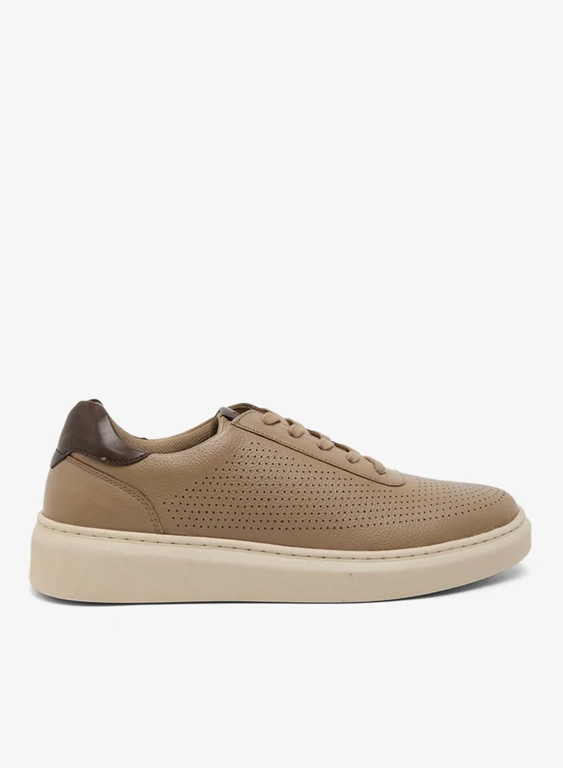 Hush Puppies Men's Beige Lace Up