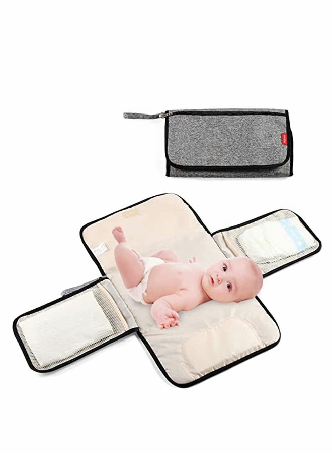 Baby Changing Pad, Portable Changing Pad for Baby Diaper Bag or Changing Table Pad, One-Hand Diaper Change Pad, Baby Shower Gifts, Newborn Baby Essentials, Uni Baby Stuff - Image 1