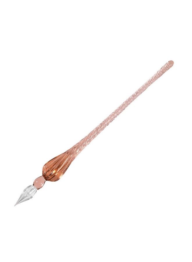 molshine Handmade Glass Dip Pen Crystal Calligraphy Pen Signature Dipped Pen For Artist Women Men Teenswriting Drawing Decoration Gifts (Pink) - Image 2
