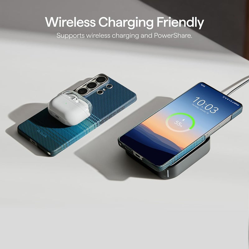 PITAKA Magnetic Case for Samsung Galaxy S26 Ultra Compatible with Magnetic Charging Ultra Slim Aramid Fiber Phone Case Lightweight Protective Cover Fusion Weaving Design – Moonrise - Image 3