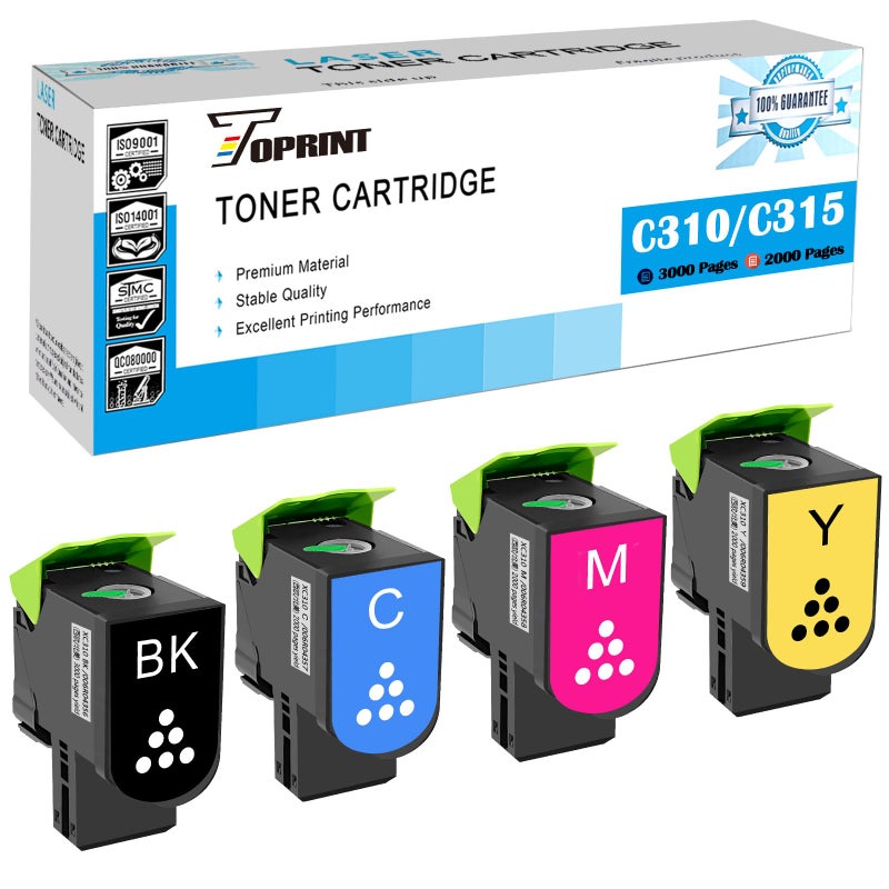 TOPRINT C310 C315 4 Colors Compatible Toner Cartridges 006R04356 006R04357 006R04358 006R04359 Black 3000 Pages C M Y 2000 Pages for Xerox Laser Printer C310 C310dni C310dnim C315 C315dni C315dnim