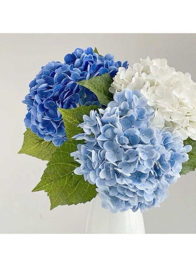 3pcs Real Touch Moisturizing Multicolor Artificial Hydrangeas Bouquet - Ultra Lifelike Faux Flower Arrangement for Home Decor, Wedding Centerpieces & Event Styling | Long-Lasting Decorative Florals - Image 1