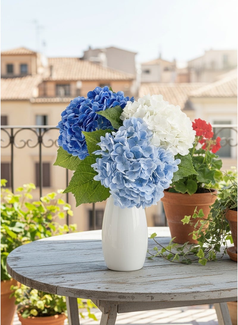 3pcs Real Touch Moisturizing Multicolor Artificial Hydrangeas Bouquet - Ultra Lifelike Faux Flower Arrangement for Home Decor, Wedding Centerpieces & Event Styling | Long-Lasting Decorative Florals - Image 2